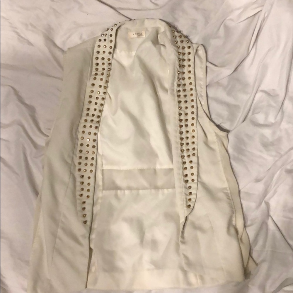 Gold studded vest